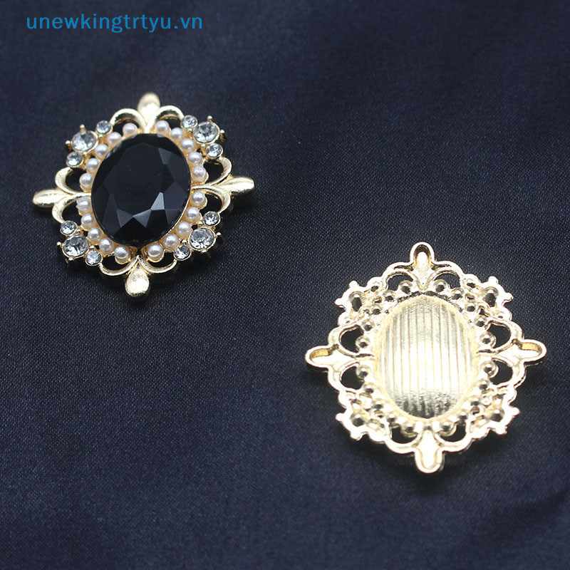 Unewtyu 29 * 32mm Hợp Kim Tinh Tế Kim Cương Giả Khóa Nơ Phụ Kiện Tóc Chất Liệu Phụ Kiện Đám Cưới Lời Mời Trang Trí VN