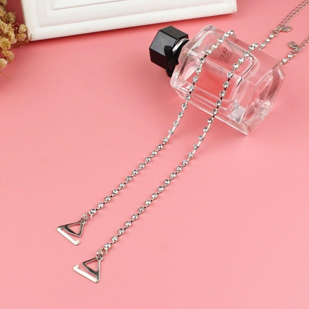 Dây đeo đồ lót CAST, Dây đeo áo ngực đính đá, Phụ kiện đồ lót nữ có thể điều chỉnh chống trượt bằng kim loại