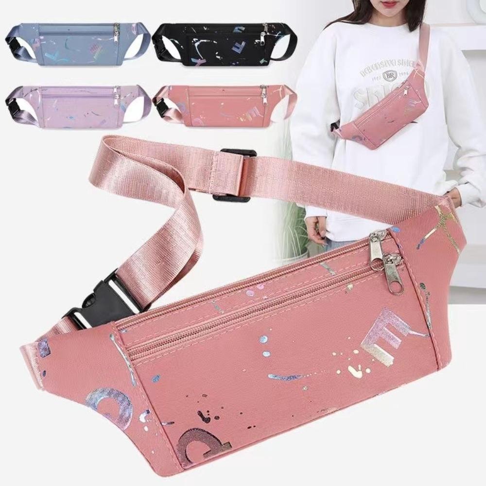 Túi đeo chéo ngực HWAIDY, Túi đeo thắt lưng dung tích lớn đa chức năng, Túi đeo chéo Nylon chống mài mòn thời trang dành cho nữ