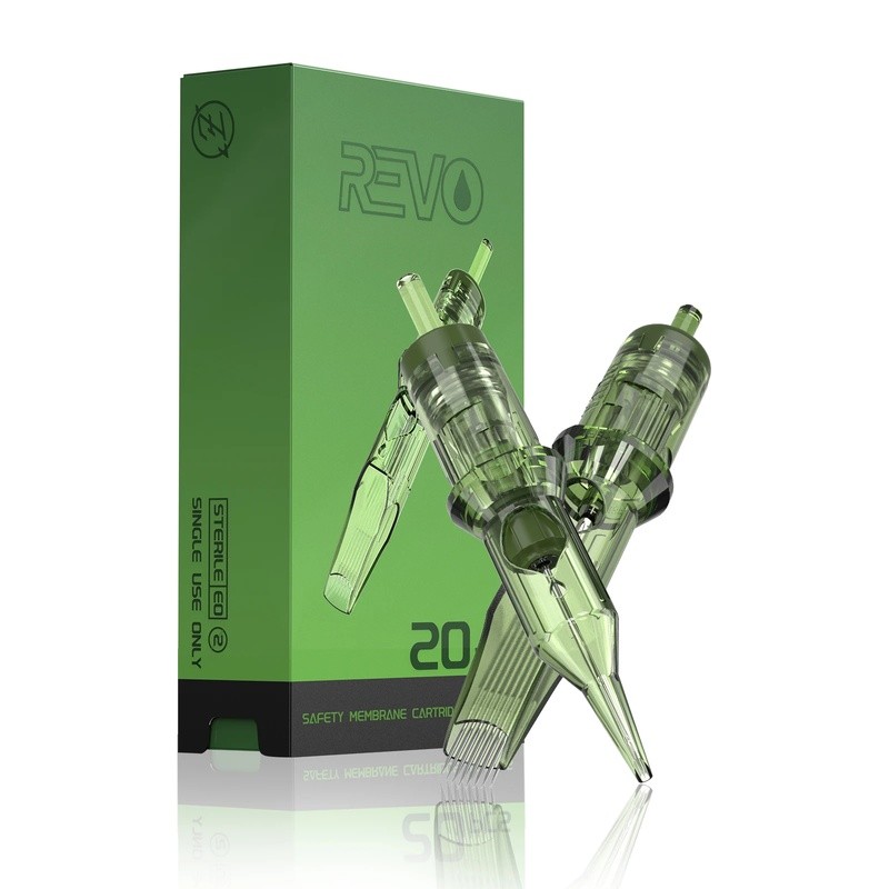 20 Chiếc EZ INKIN REVO Cartridge Hình Xăm Kim Tròn Lót Magnum Cong Dùng Một Lần Khử Trùng An Toàn