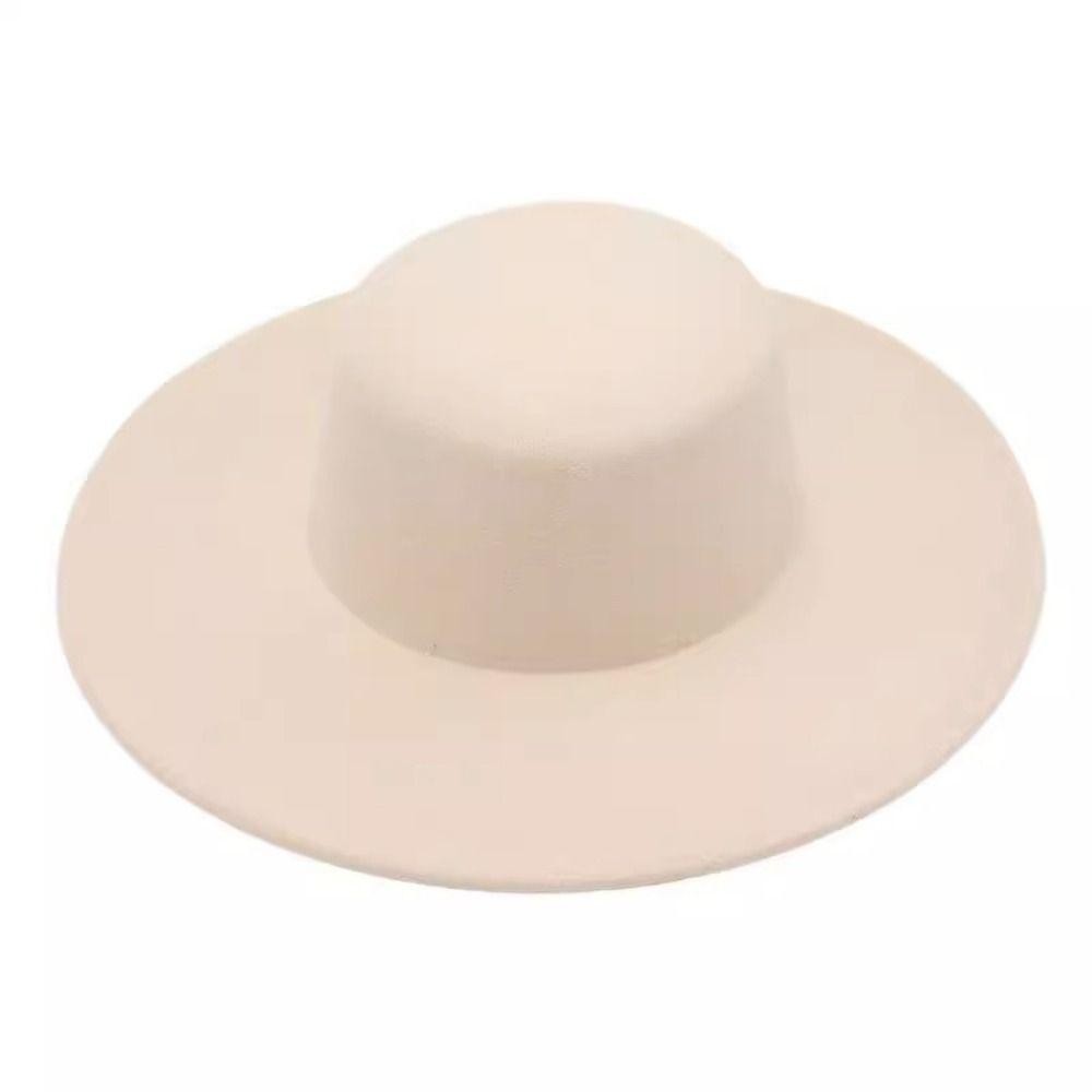 AWNGD Nữ Flatcap, Mũ nỉ cổ điển phong cách Hepburn, Nhà thờ mũ Panama rộng vành màu trơn kiểu Pháp