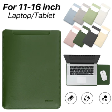 Túi Laptop Dành Cho MacBook M1 M2 Pro 13 A2338 Notebook Tay Bao Da PU Cho MacBook Air 13 13,6 Ốp Lưng 2023 M1 M2 M3 Pro 14,2 Inch A2442 A2779
