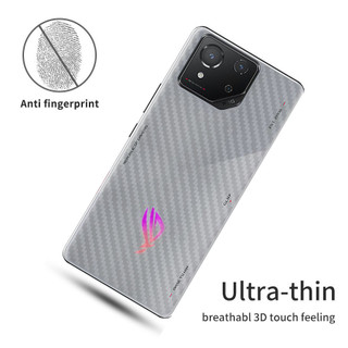Phim Bảo Vệ Sợi Carbon Cho ASUS ROG Điện Thoại 8 Pro 7 6 6D 5 Ultimate 5s Pro 3 2 Zenfone 10 9 8 Lật Phía Sau Phim Bảo Vệ Màn Hình Miếng Dán