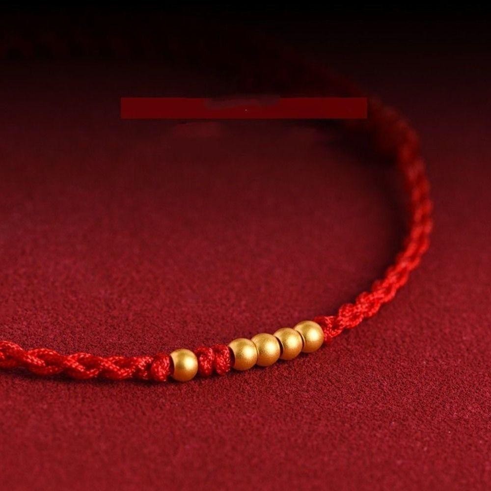 MERIGGIARE Vòng tay cặp đôi may mắn, Dây bện hạt năm cung hoàng đạo tình bạn, Vòng tay dây màu đỏ thủ công quyến rũ