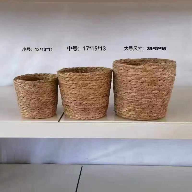 Phong Cách Bắc Âu Mây Dệt Chậu Hoa Handmade Hoa Tự Làm Quà Tặng Sinh Nhật Trang Trí Đa Năng Dệt Xô Ins Phong Cách