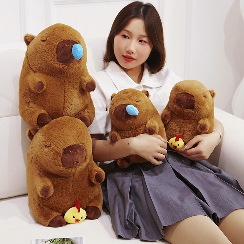 Rytanda Capybara Plush Toy gấu capybara chảy nước mũi Gấu bông Capybara chảy nước mũi Gấu Teddy tặng quà sinh nhật cho trẻ em