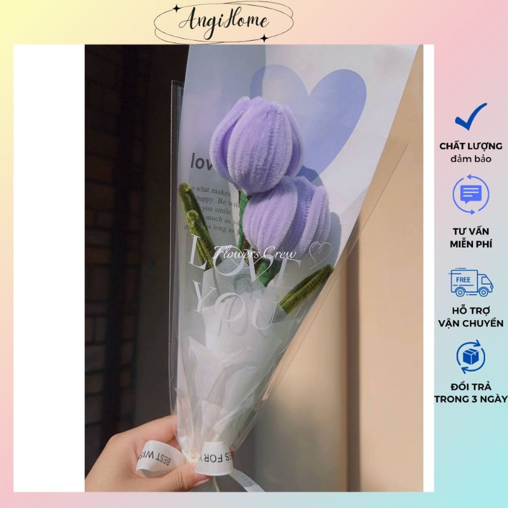 [HỎA TỐC TPHCM] HOA TULIP KẼM NHUNG LÀM SẴN NGUYÊN BÔNG CHƯA BAO GỒM BÓ GIẤY KIẾNG LÀM QUÀ TẶNG 20/11, 20/10, 8/3, 14/2