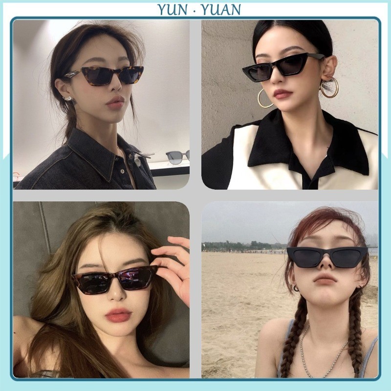 [Yunyuan] Kính râm Unisex Hip-hop cá tính phong cách Hàn Quốc UV400 Super Anti-UV