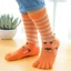 Tất năm ngón TOPTOOLCX, Tất ống dài hấp thụ mồ hôi tốt cho sức khỏe, Tất Cotton trẻ em