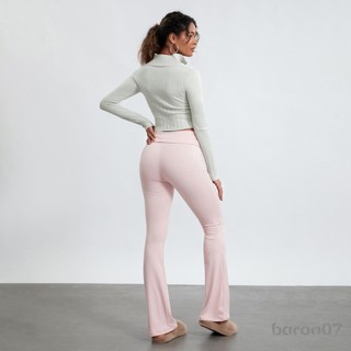 Nữ Xuân Hè Chuông Đáy Quần Cao Cấp Co Giãn Giảm Béo Màu Trơn loe Quần