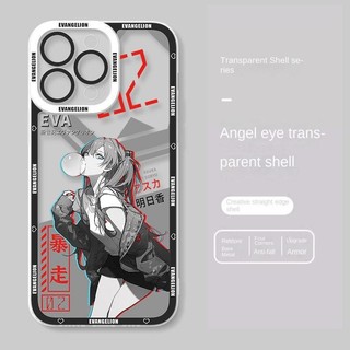 Ốp Điện Thoại Cho Iphone 11 12 13 14 15 Pro Max 6 6S 7 8 Plus 7Plus 13 Mini XS Max XR SE 2022 Ốp Lưng Mềm Trong Suốt TPU Anime Neon Genesis Evangelion Ayanami Rei Asuka Langley Soryu