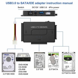 3IN1 USB to IDE SATA For Zilkee Ultra Recovery Converter Adapter Sets UK Plug