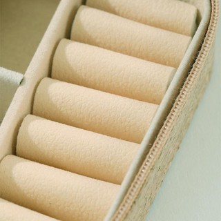 Hộp đựng đồ trang sức COZYNEST, Hộp đựng bông tai nhẫn hữu ích di động, Vòng cổ bằng gỗ nút chai đơn giản trưng bày đồ dùng du lịch