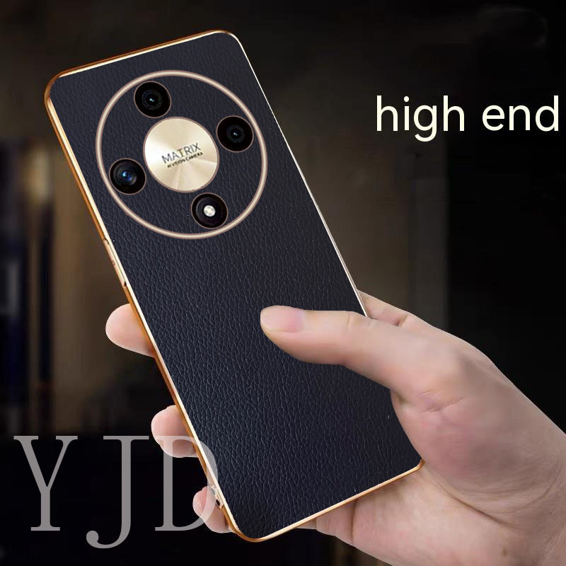 Yjd Ốp Lưng Cho Honor X9b Da Màu Siêu Mỏng Mạ Điện Cạnh Chống Sốc Ốp Lưng Điện Thoại
