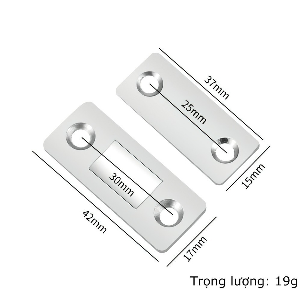 Bộ Khóa Cửa Nam Châm Siêu Mỏng Tiện Dụng Cho Tủ Đồ Nội Thất