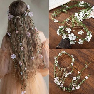 Băng đô NCE Crown - phụ kiện tóc kiểu bohemian với vòng hoa mây, phù hợp cho cô dâu trong ngày cưới