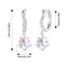 Bamoer 925 Sterling Sliver Vòng Bông Tai Bạch Tuộc Sao Biển Thiết Kế Trang Sức Quà Tặng Cho Nữ