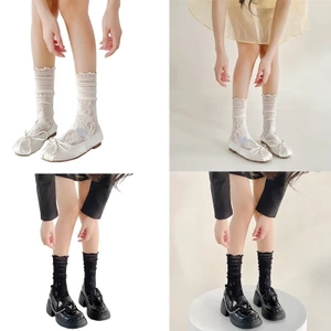 YIOI Nữ Ren Mắt Cá Chân Tất Ruffle Frilly Lưới Tất Đầm Tất Ngọt Ngào Thuyền Tất
