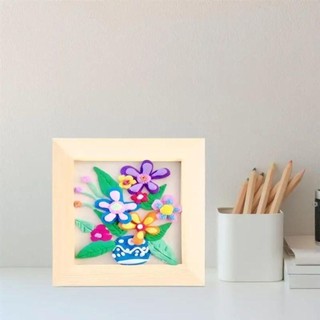 SERENE Khung Đất Sét Trống, Khung Hình Creactive Đa Kích Thước, Trẻ Em Tặng Gỗ DIY Trang Trí Tiệc Để Bàn Trang Trí Trẻ Em Vẽ Tranh