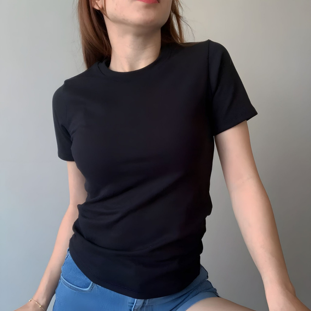 Áo thun nữ trơn dài đủ màu form babytee ôm gọn tôn dáng chất thun gân tăm dày dặn - A193