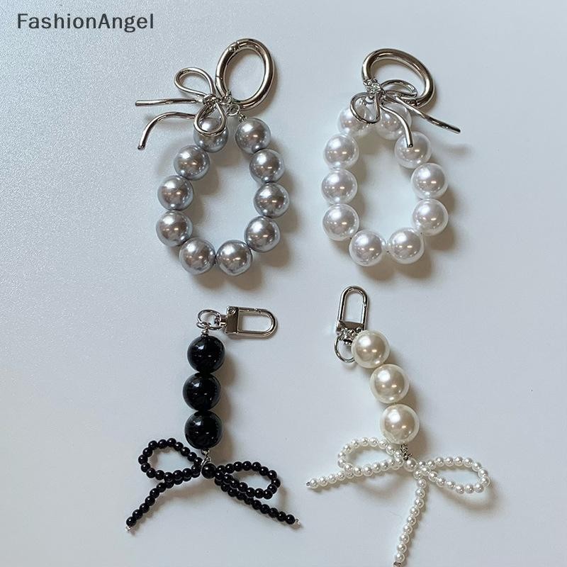 Fashionangel Phong Cách Hàn Quốc Ngọc Trai Hạt Nơ Túi Charm Hạt Dây Xích Móc Khóa Dành Cho Nữ Cô Gái Ba Lô Chìa Khóa Ô Tô Mặt Dây Chuyền Trang Trí Phụ Kiện VN
