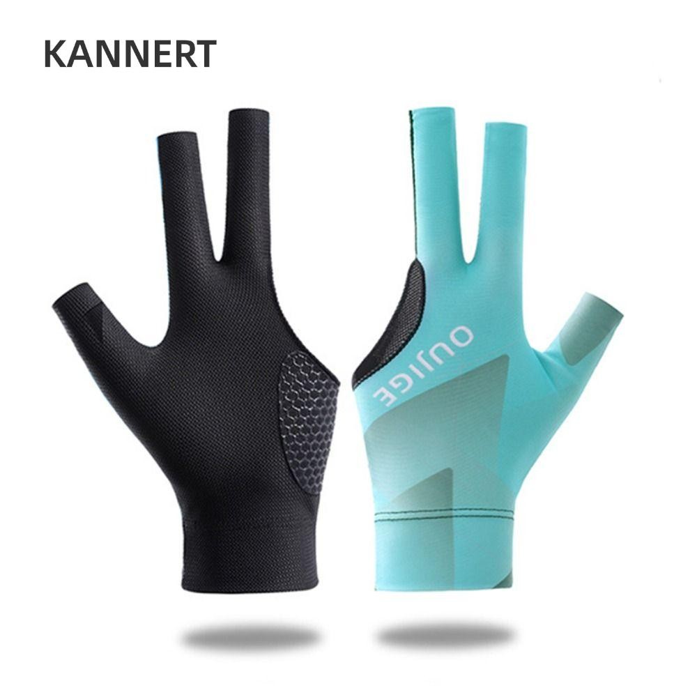 Găng tay bi-a KANNERT, Găng tay ngáy đàn hồi chống trượt, Ba ngón bền bỉ trái phải Găng tay tập luyện thoáng khí Phụ kiện tập thể dục