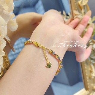 Châu Âu Mỹ ins Phong Cách Mới Màu Vàng Vòng Cổ Đa Năng Dây Xích Vòng Tay Nữ 5mm