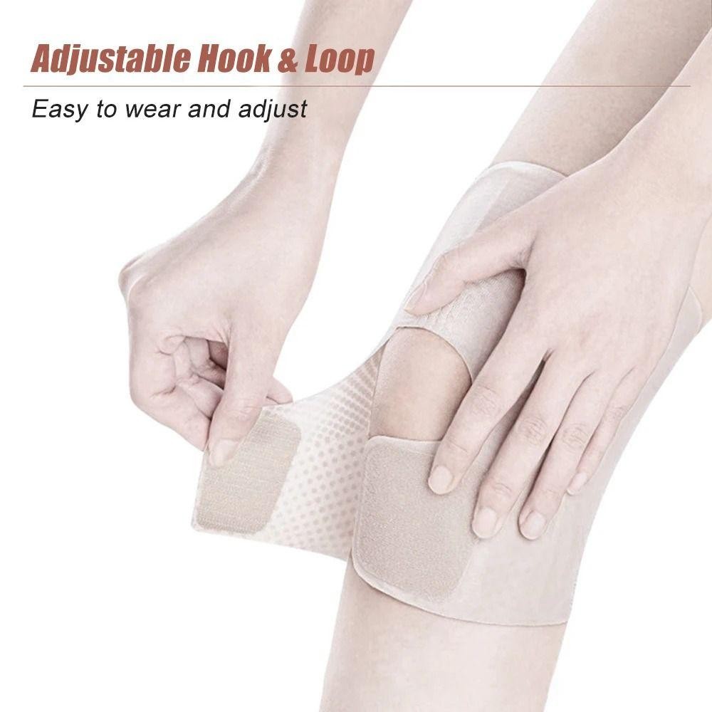 Nẹp đầu gối DELMER, Bộ ổn định bên hông Nén thoáng khí Tay áo đầu gối, Cắm trại đi bộ đường dài Siêu mỏng Có thể điều chỉnh Miếng đệm đầu gối thể thao chống trượt Nữ / Nam