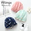 YYlingx Mũ tắm, Satin + Peva Chất liệu khăn trùm đầu tắm hai lớp, chống thấm nước nhiều màu co giãn mũ dầu Lady