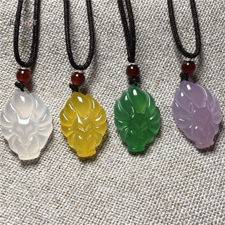 Julyhot Thời Trang Tay Khắc Cáo Chín Cánh Mặt Dây Chuyền Vòng Cổ Bùa Hộ Mệnh Trung Quốc Dây Dài Cáo Vòng Cổ Nữ Người May Mắn Món Quà Trang Sức Massivedeals