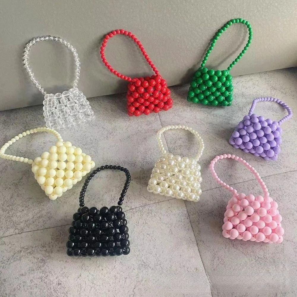 Túi cầm tay Mini YOLOGO, Túi đựng tiền xu màu trơn, Túi ly hợp quà tặng dệt đính cườm di động cho trẻ em