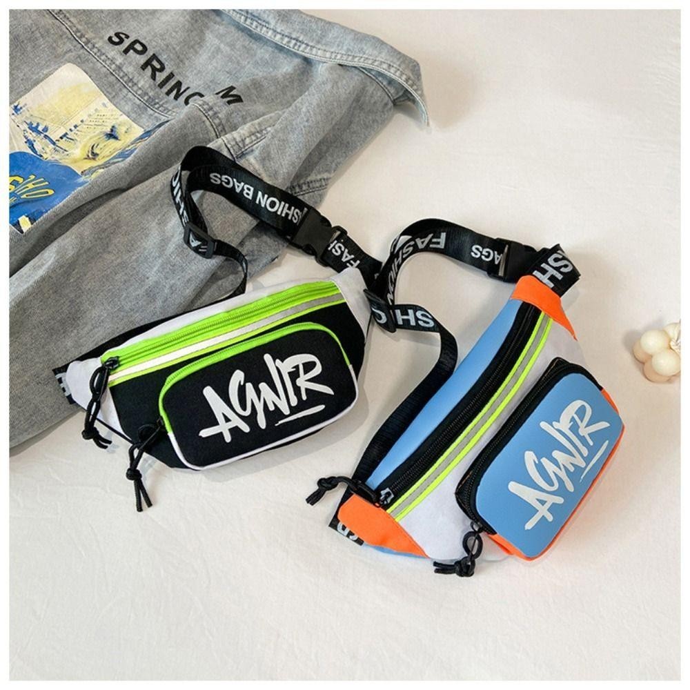 Túi thắt lưng Mini HAPPYNOOK, Túi chuối dễ thương, Túi đeo chéo chữ cái bé trai