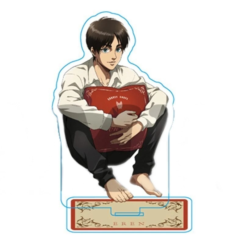 Mô hình Standee Attack on Titan Erwin Hange LEvi Eren Army Mikasa Jean Sasha 16 Phụ kiện trang trí để bàn góc học tập