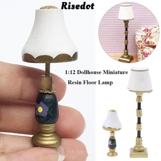 Risedot Thu Nhỏ Đèn Sàn Phụ Kiện Búp Bê Trang Trí Nhà Búp Bê Nội Thất Đồ Chơi Mô Hình Đèn