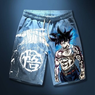 Dragon Ball Sun Ngộ Không crop quần dáng rộng mùa hè hợp thời trang cộng với kích thước quần đi biển quà tặng