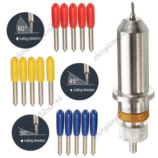15 Chiếc 30 / 45 / 60 Độ Vinyl Cắt Lưỡi Dao cacbua Có Lưỡi Giá Đỡ Vỏ Cho Silhouette Cameo 3 Máy Cắt Vinyl