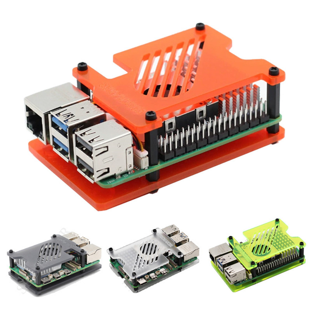 Dành Cho Raspberry Pi 5 Vỏ Acrylic Mờ Enlosure Vỏ Cho Pi5 Quạt Tản ...