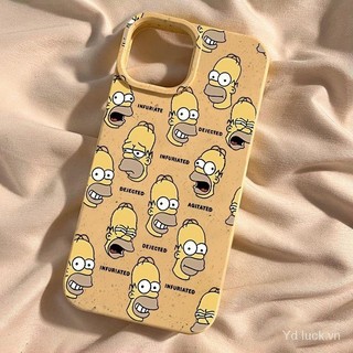 Ốp điện thoại hình chú vịt Simpson hoạt hình thú vị Thích hợp cho iPhone 14plus 15 14 11 12 13 15Pro Max 7 8 Plus XR X XS Max 12pro Ốp điện thoại silicon mềm chống sốc 58QJ