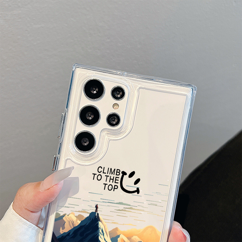 Ốp lưng chống sốc Samsung S25 Ultra S24 FE S24 Ultra Beautiful Mountains Sea Hard cho Samsung S25 + S24 S23 Ultra S22 S21 FE S20 A55 A53 A16 A15 A33 A72 A22