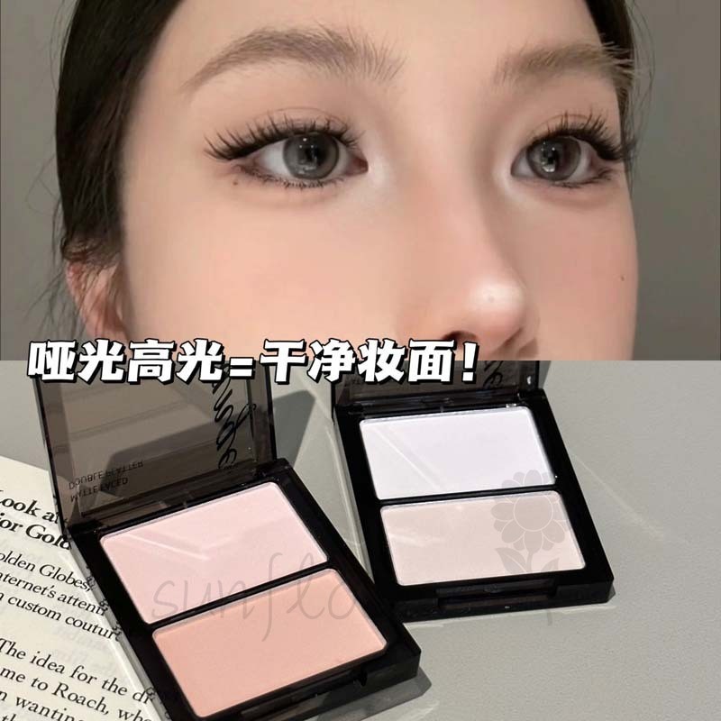 Phấn trang điểm cố định Đĩa đôi đường viền có độ bóng cao