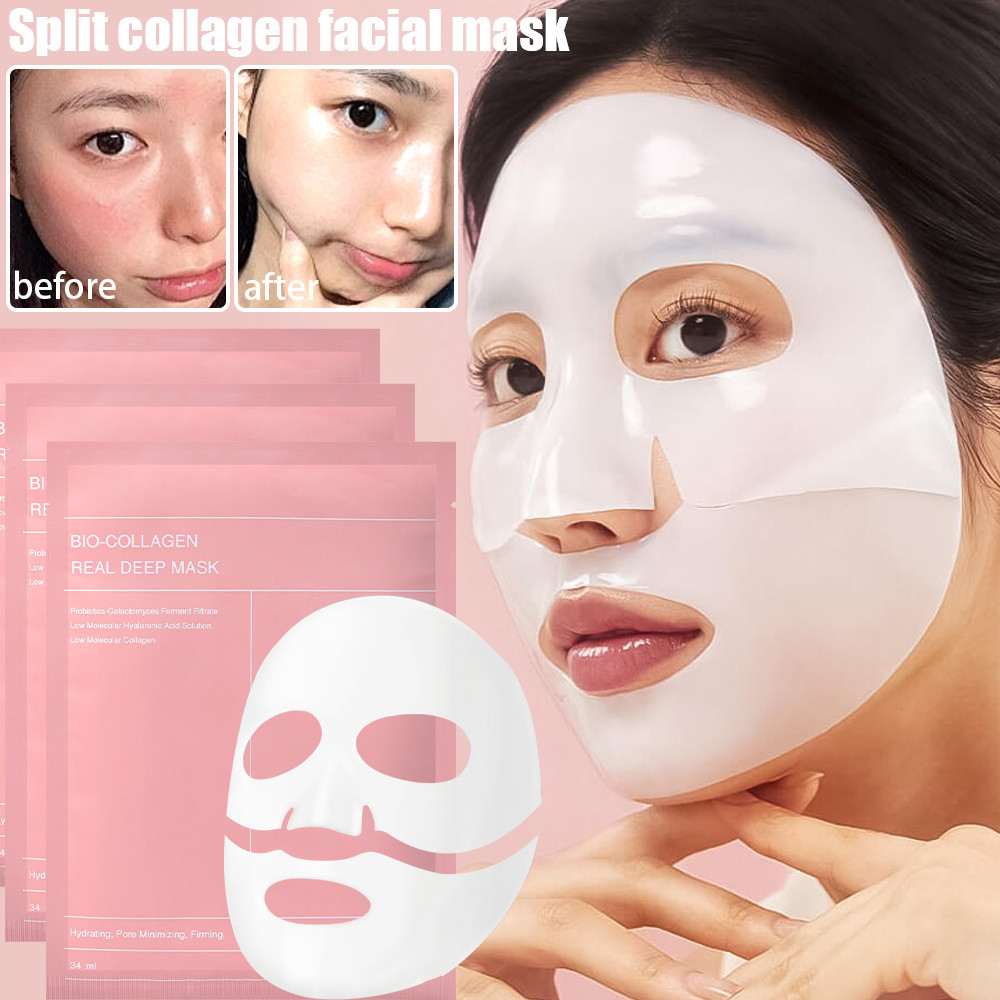 Mặt nạ chia Collagen sinh học Real Deep Msak để dưỡng ẩm và sửa chữa 34ml / chiếc