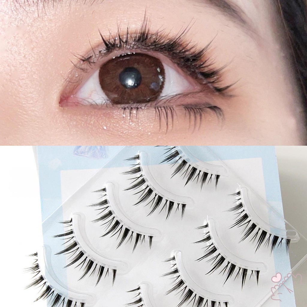5 Cặp Dải Wispy Giả Mi C Curl DIY Anime Full Strip Mi