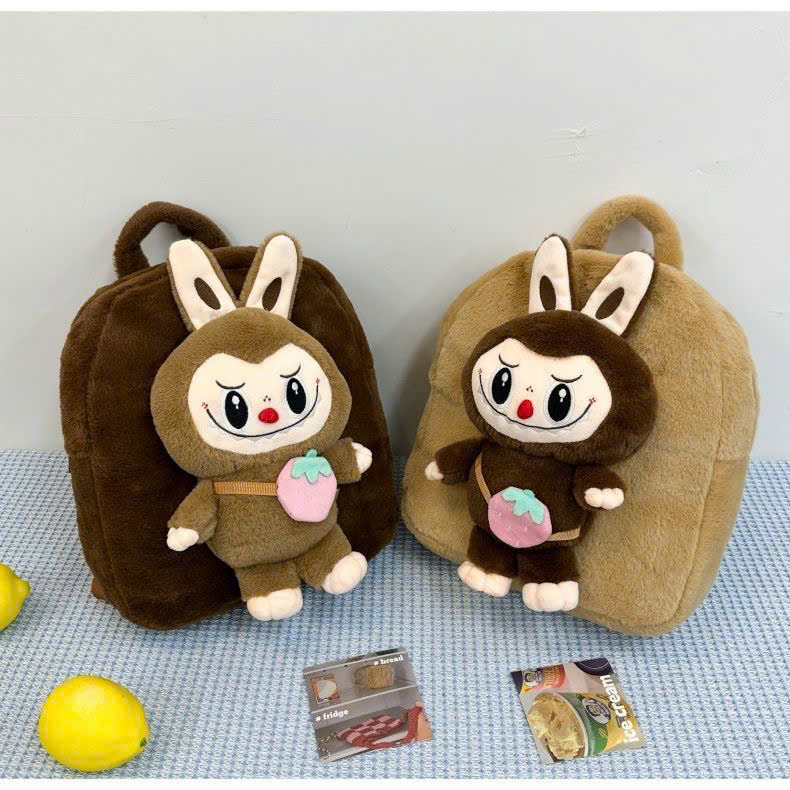 Balo Đựng Sách Vở Labubu Size To Cho Bé - Cặp Labubu Đi Học, Đi Chơi Sêu Dễ Thương Chất Mềm Mịn