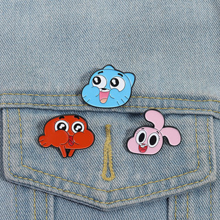 Thế Giới Tuyệt Vời Của Gumball Hoạt Hình Men Trâm Gumball Darwin Anais Nhân Vật Hoạt Hình Huy Hiệu Dễ Thương Cá Tính Pin Ba Lô Phụ Kiện Quà Tặng Cho Bạn Bè