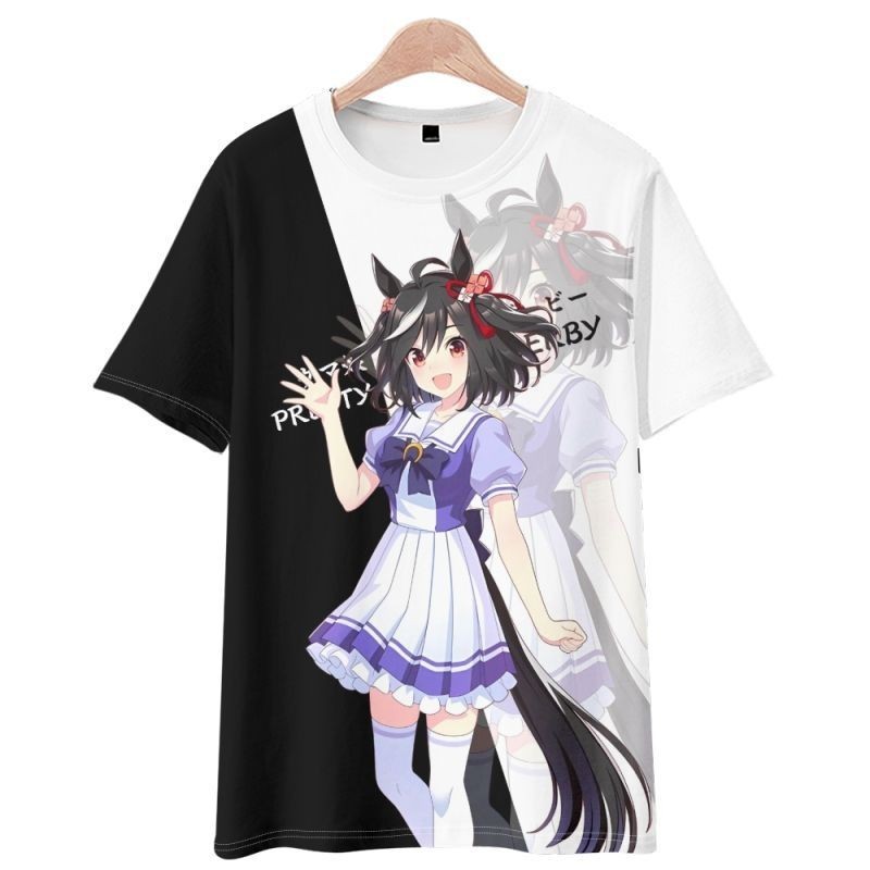 Áo thun cosplay Uma Musume Pretty Derby, thiết kế 3D, thoáng mát mùa hè