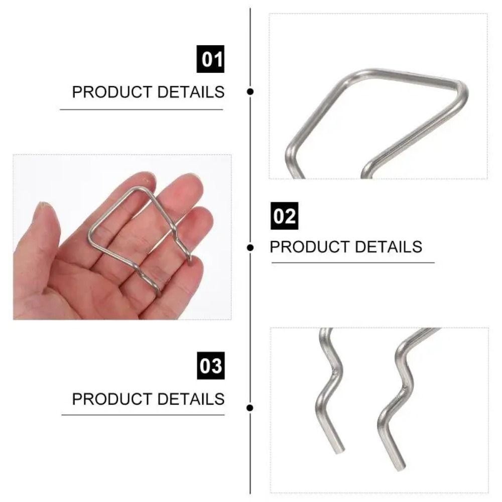 CHEESELY 5 Cái Móc treo bảng, Giá trưng bày Móc tấm bảng chữ cái vòng đôi, Dây buộc phần cứng bằng thép không gỉ Phụ kiện treo kìm cho cửa hàng
