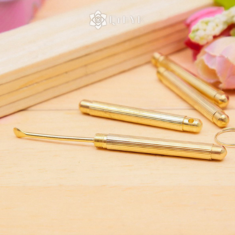 Qrhyk Loại Gấp Bông Tai Vàng Làm Sạch Sáp Tai Dụng Cụ Loại Bỏ Thìa Tai Kèm Mới