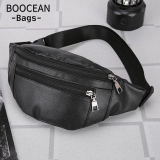 BOOCEAN Túi thắt lưng, Ví đựng tiền mặt bằng da dành cho doanh nhân, Gói Túi đeo chéo sang trọng chống nước đa chức năng ngoài trời