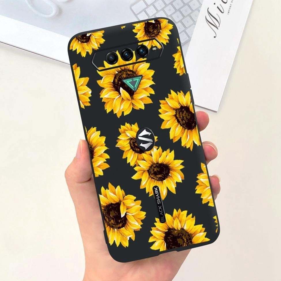 Ốp lưng Xiaomi Black Shark 5 RS Thẩm Mỹ Thời Trang Hoa Dễ Thương Ngộ nghĩnh Sơn Mờ Silicon Mềm Ốp Lưng Cá Mập Đen 5RS Vỏ Điện Thoại