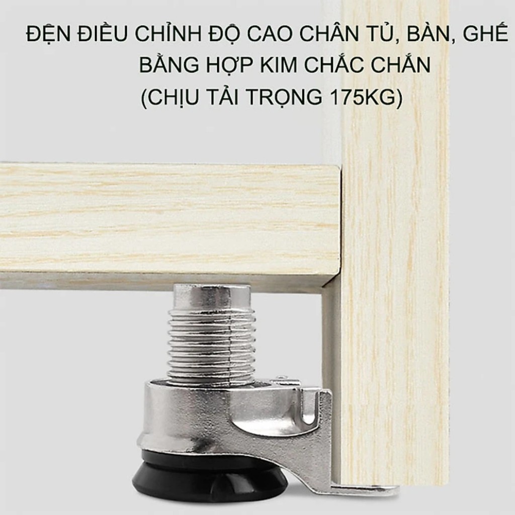 Chân tủ điều chỉnh độ cao tủ, bàn, ghế đa năng làm bằng hợp kim kẽm ...